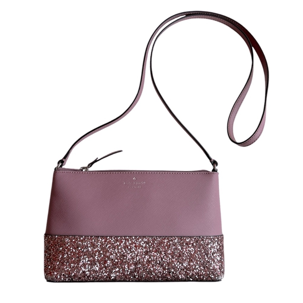 Kate Spade Dusty Pink Glitter Crossbody Bag